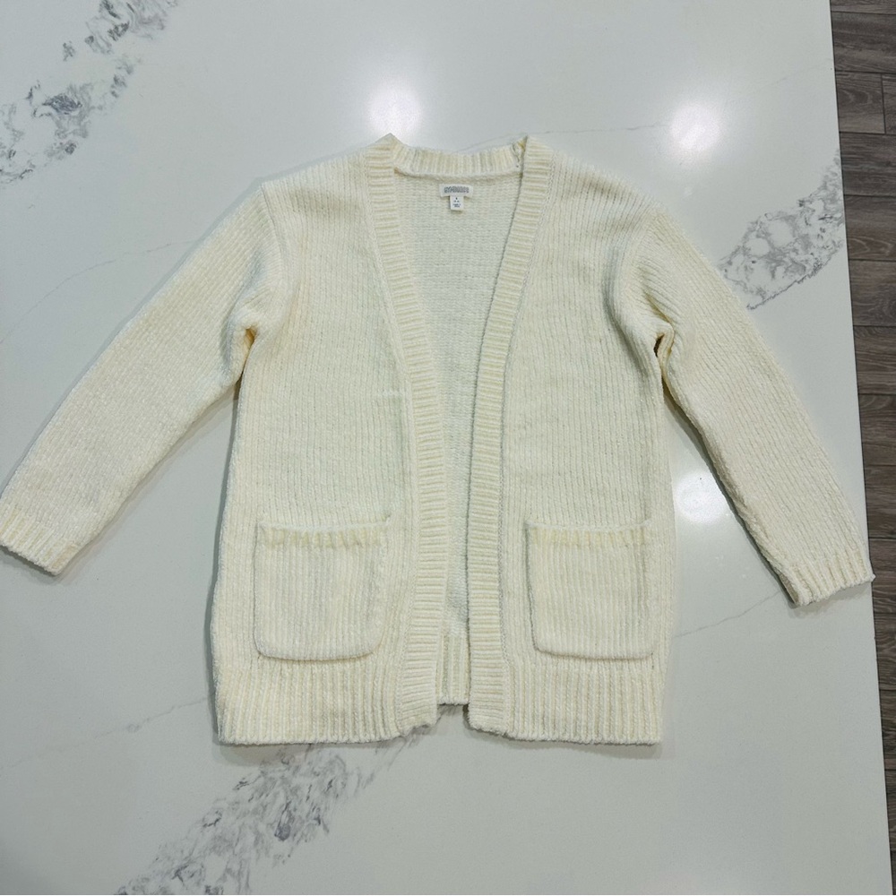 Gymboree - Girls Open Front Cardigan Sweater - Light Cream - S (5/6)